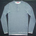 Sweater/men's pullover with jersey tee neck